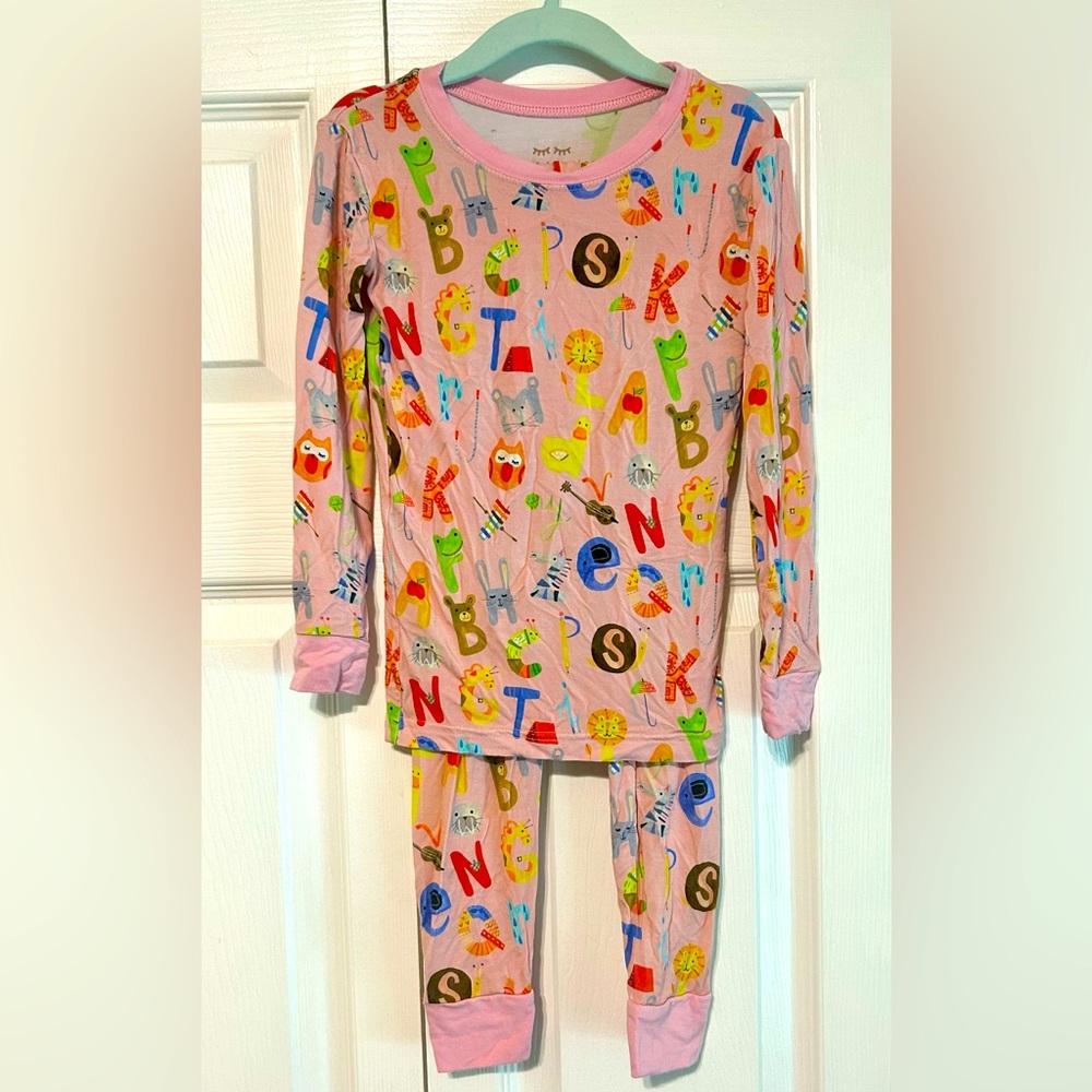 Little Sleepies Pink Alphabet Friends 4T